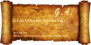 Glattstein Alberta névjegykártya